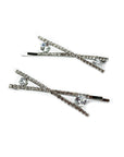 Forcina in strass 'crossed' - Set da 2